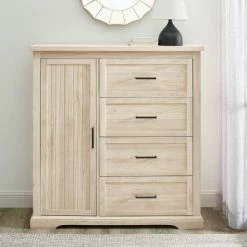 Buy ๐ฏ Middlebrook Designs Middlebrook Groove Door 4-Drawer Wardrobe Armoire Dark Walnut ๐