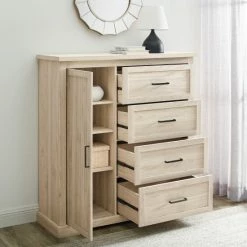 Buy 💯 Middlebrook Designs Middlebrook Groove Door 4-Drawer Wardrobe Armoire Dark Walnut 🌟 -Middlebrook Sales unnamed file 832