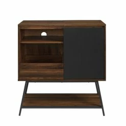 Budget 😉 Middlebrook Designs Middlebrook Record Player Accent Cabinet Dark Walnut / Black ✔️ -Middlebrook Sales unnamed file 840