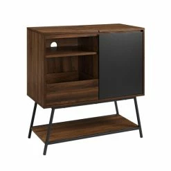 Budget 😉 Middlebrook Designs Middlebrook Record Player Accent Cabinet Dark Walnut / Black ✔️ -Middlebrook Sales unnamed file 841
