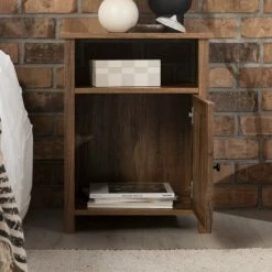 Flash Sale ❤️ Middlebrook Designs Middlebrook 18-inch Groove-door Farmhouse Nightstand Dark Walnut 🔥 -Middlebrook Sales unnamed file 847