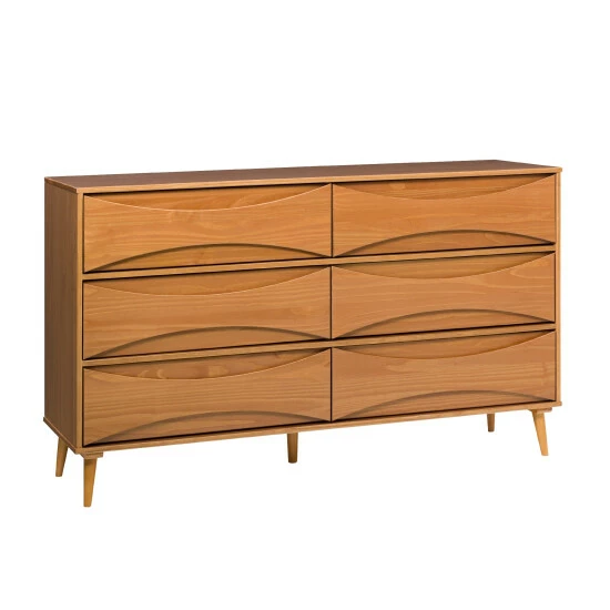 Discount ๐ Middlebrook Designs Mid-Century 6-Drawer Solid Wood ๐ Dresser Walnut โ๏ธ 4 Discount ๐ Middlebrook Designs Mid-Century 6-Drawer Solid Wood ๐ Dresser Walnut โ๏ธ - Image 2