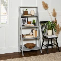 Hot Sale 🎉 Middlebrook Designs Middlebrook Meadowlark Solid Wood 55-inch Ladder Bookshelf Grey ⭐ -Middlebrook Sales unnamed file 863