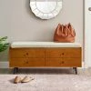 Deals 👍 Middlebrook Designs Middlebrook 46-inch Upholstered Seat Storage Bench Acorn / Tan ⌛ -Middlebrook Sales unnamed file 885