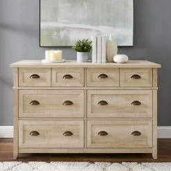 Middlebrook Sales 20 New โญ Middlebrook Designs 6-Drawer Farmhouse ๐ Dresser White Oak ๐
