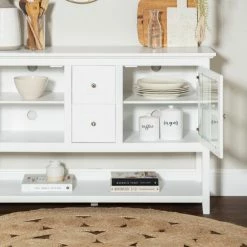 Best Sale ⌛ Middlebrook Designs Middlebrook 52-inch White Buffet Cabinet TV Console ⭐ -Middlebrook Sales unnamed file 914