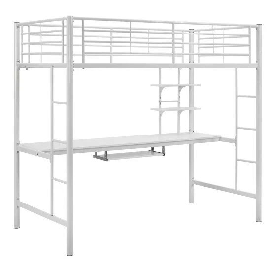 Best Sale ๐ฅ Middlebrook Designs Middlebrook Abner Twin Metal Loft Bed With Desk - White ๐ 7 Best Sale ๐ฅ Middlebrook Designs Middlebrook Abner Twin Metal Loft Bed With Desk - White ๐ - Image 5