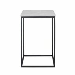 Best Pirce 😍 Middlebrook Designs Middlebrook Geller Square Modern Side Table White Faux Marble 🎁 -Middlebrook Sales unnamed file 952